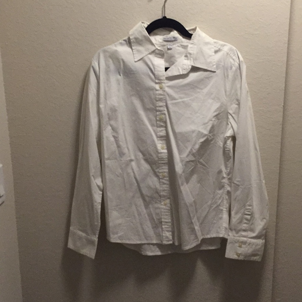 White Gap Button Down Blouse.